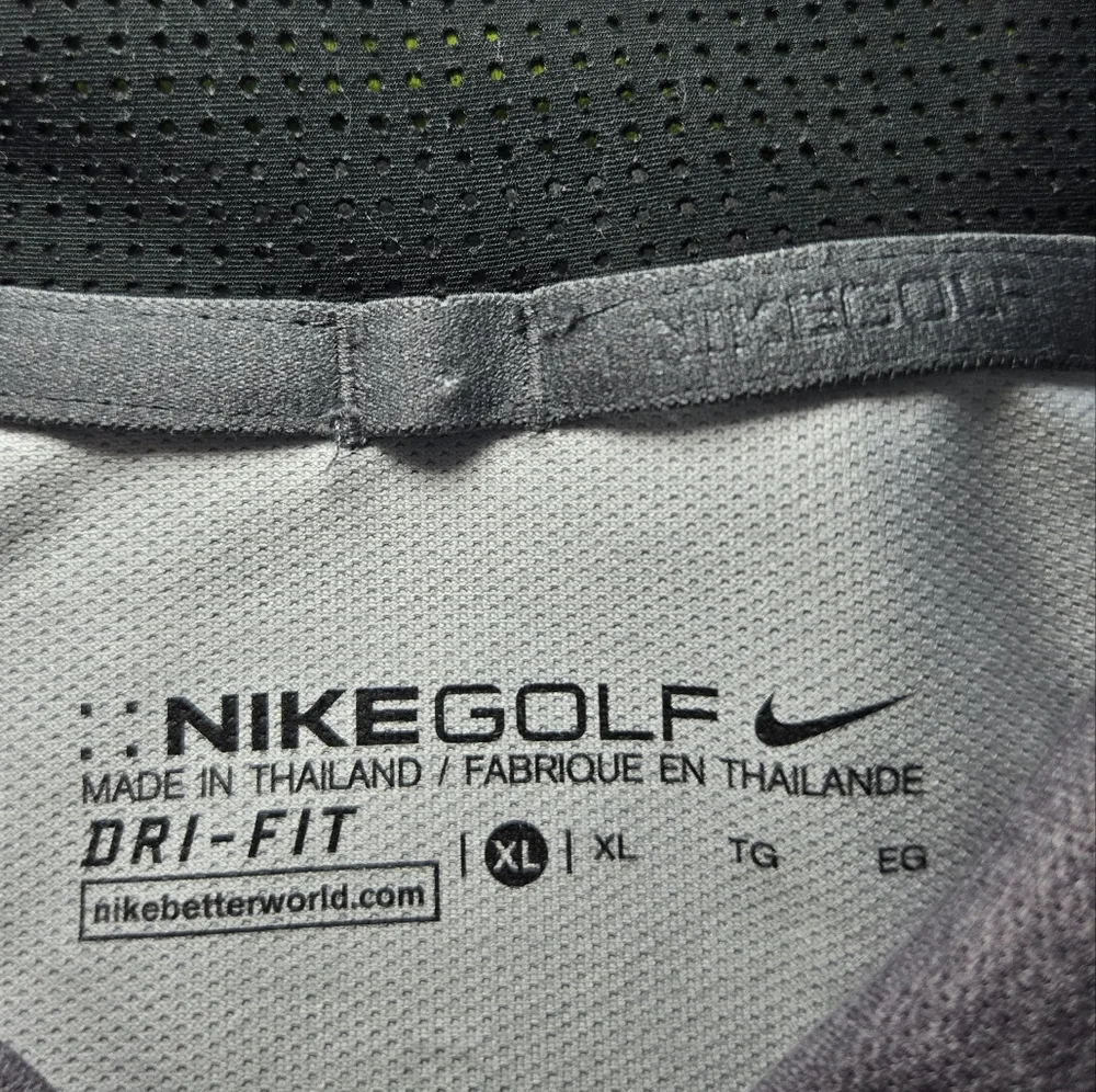 Nike Golf Polo‎ Mens XL Dri Fit Gray Short Sleeve Shirt